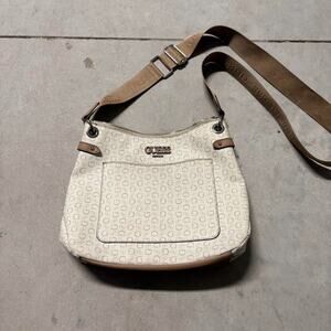 GUESS Averell Signature Crossbody Shoulder bag Brown White